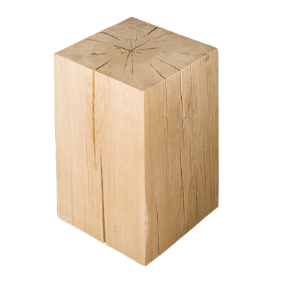 Cubo de roble macizo de 9x9x9 cm